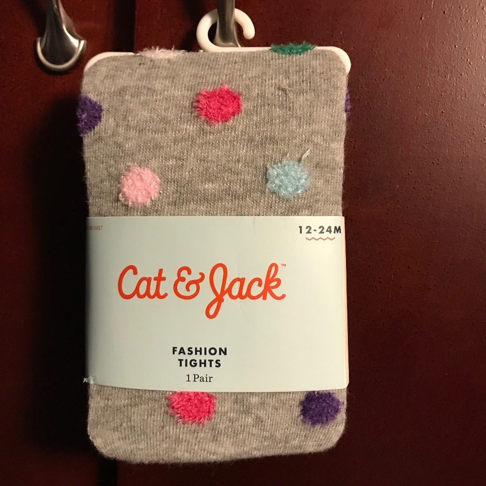 NWT Cat & Jack baby girl fashion tights 12-24 months